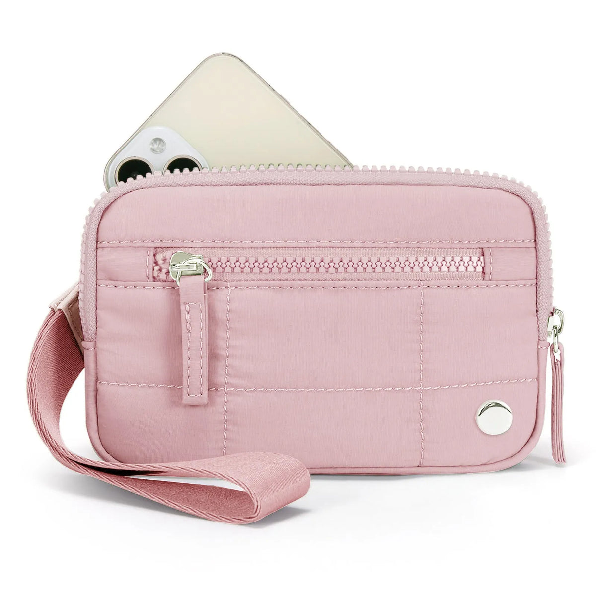 Waterproof quilted women's handbag with transparent deck in seven colour options