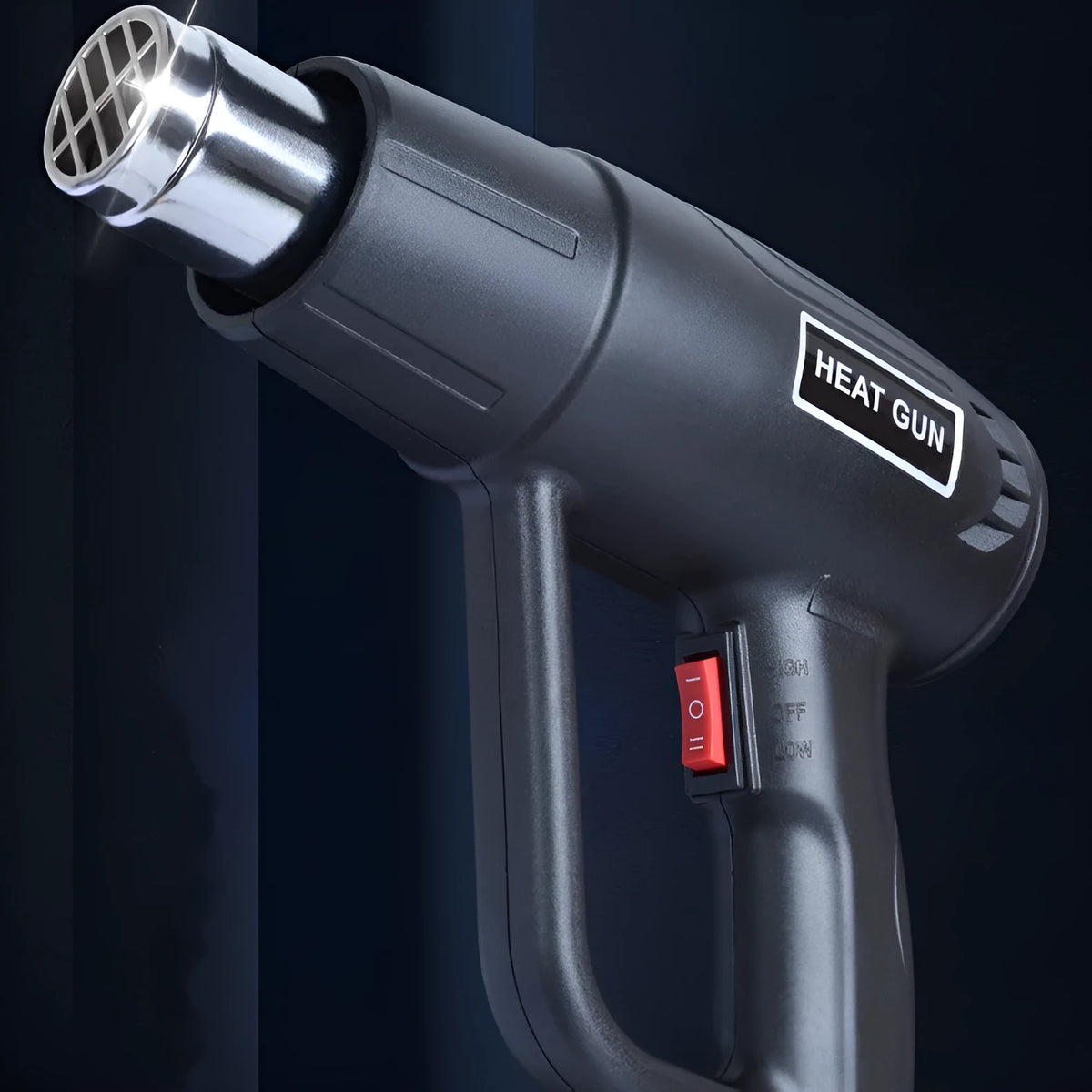 2000W industrial hot air gun with anti-slip black shell and grid air outlet, 220V US plug