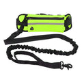 Nylon pet purse leash for dog walking with waist bag and traction rope, available in blue, black, red, orange and yellow.