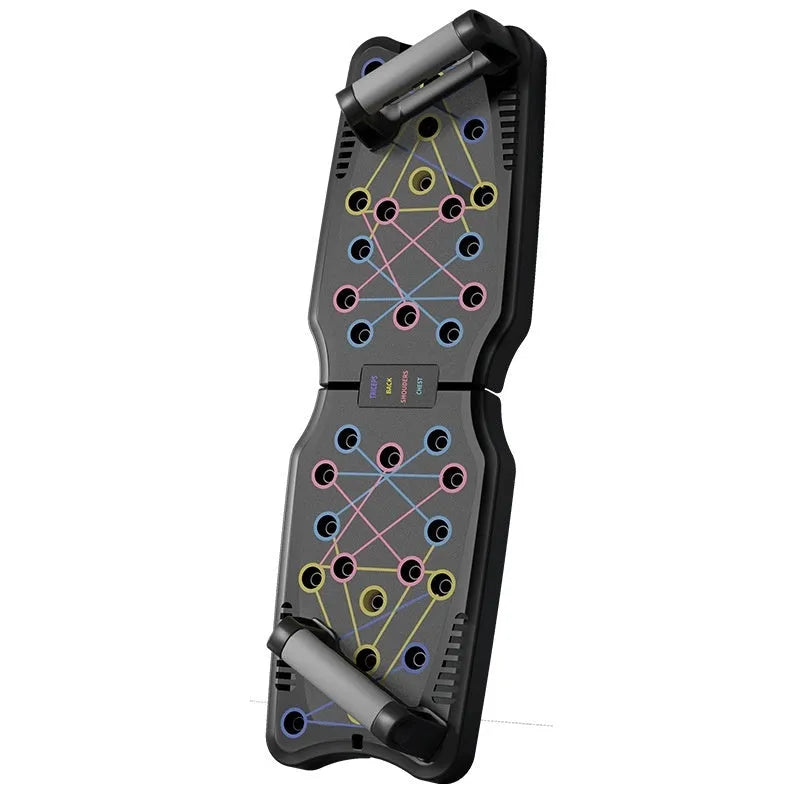 Set of ABS push up support plates in assorted colours for upper body muscle training.