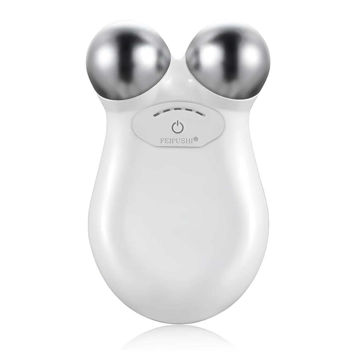 Pink and white micro current facial lifting and firming beauty instrument device.