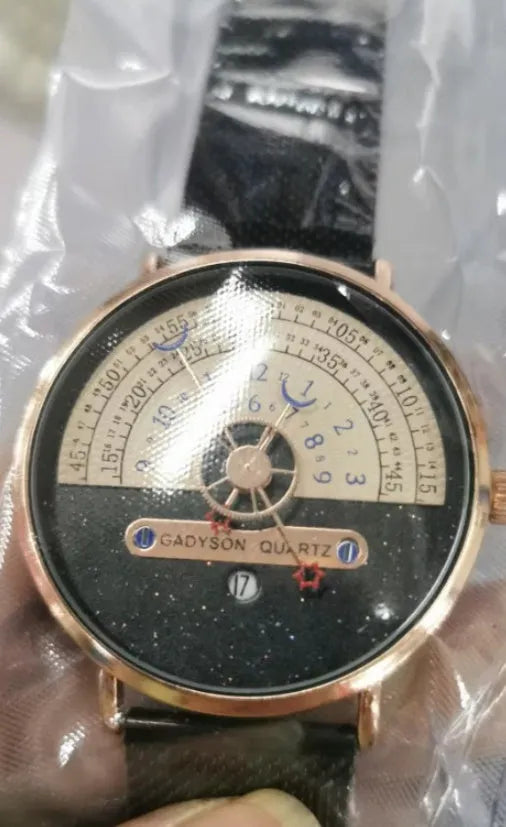 Men's M-1288 sports quartz watch with 40mm dial showing gold and silver colour options