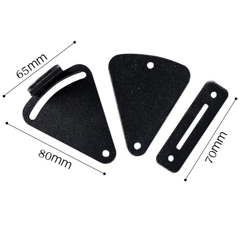 Black stainless steel sliding barn door lock body available in S and M sizes for gap control