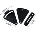 Black stainless steel sliding barn door lock body available in S and M sizes for gap control