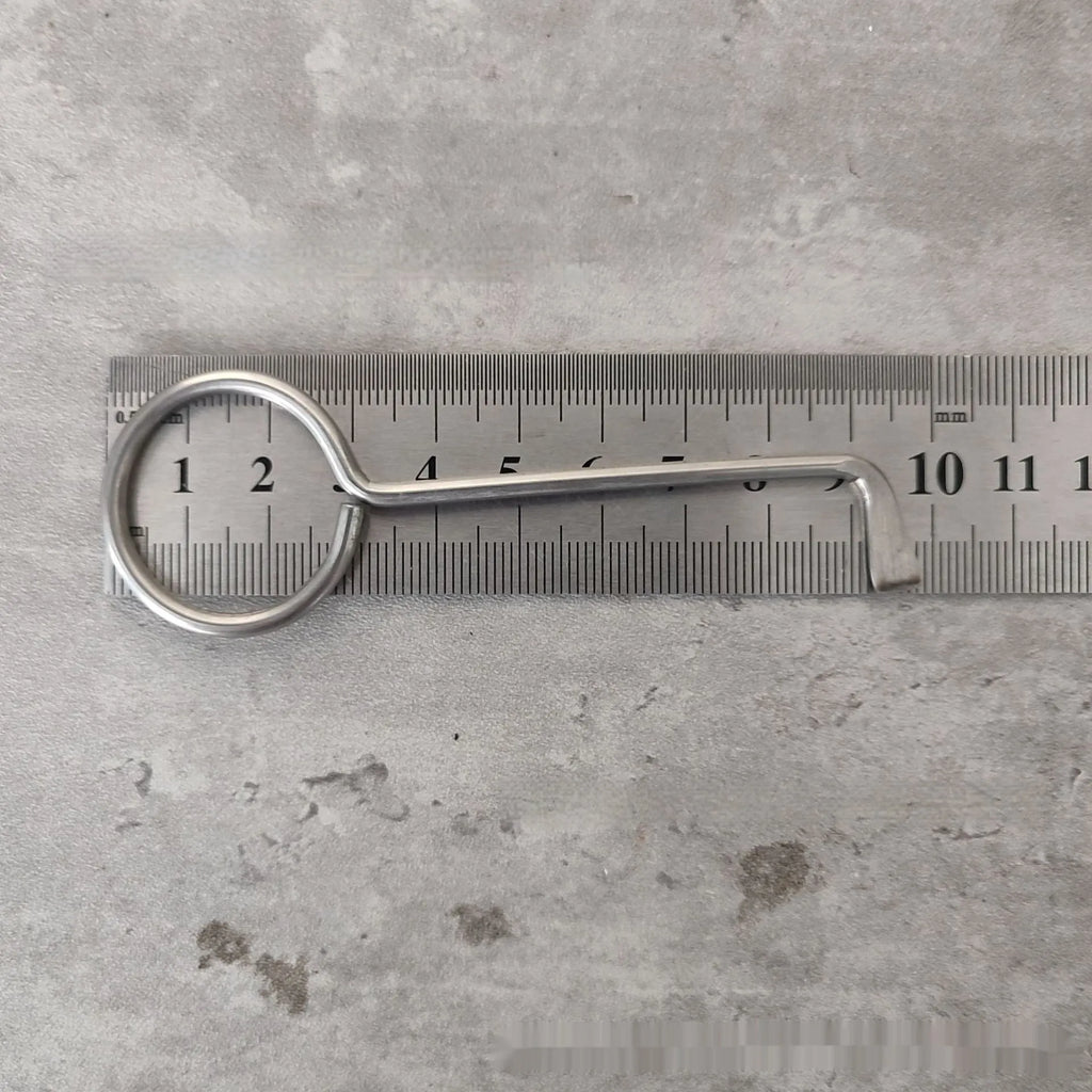 Two alloy wrench tools from portable maintenance set on plain background