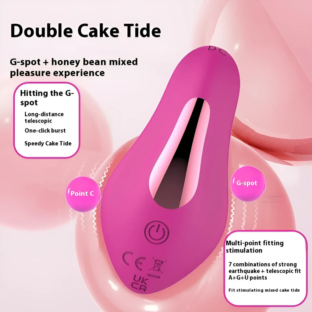 Rose red APP remote control wearable female massager with silicone construction and USB charging port