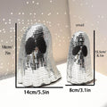 Silver Halloween ghost mosaic mirror patch desktop decoration with two size options