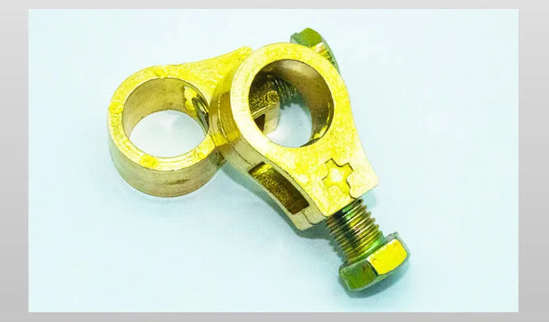 Pure copper car battery terminal clamp measuring 35mm for automotive electrical connections