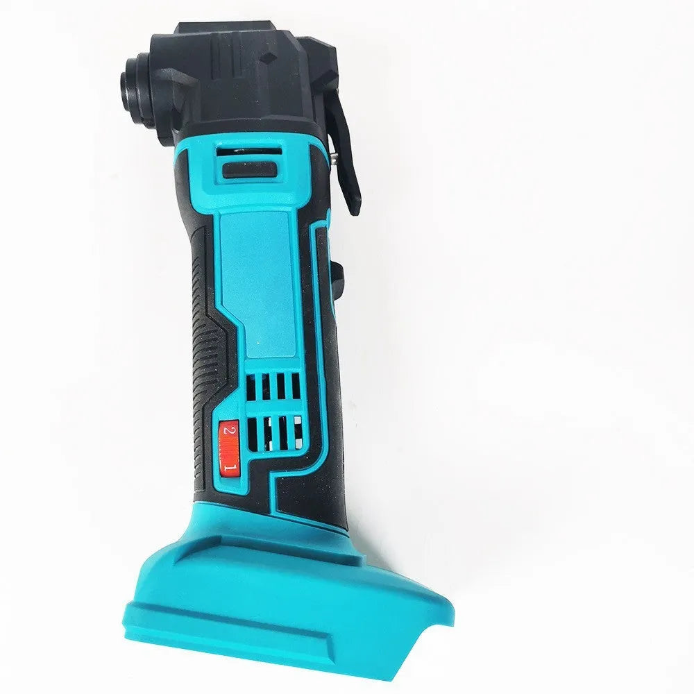 Rechargeable metal lithium battery trimming machine with accessories in a plastic storage box.
