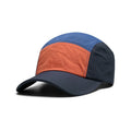 Men's baseball cap with colour matching panels and curved brim in quick-dry polyester cotton fabric