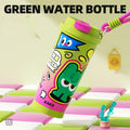 A high-looking creative design vacuum cup with 500ml capacity and a stainless steel shell, shown in green wild colour.