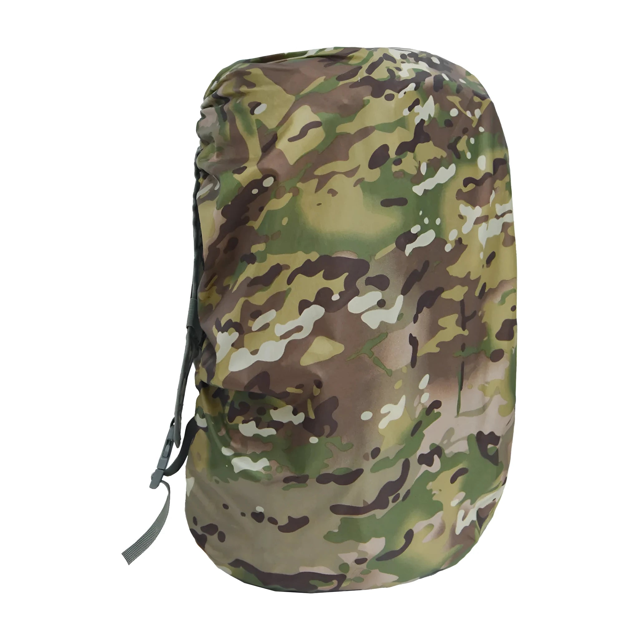Army green PU material backpack rain cover for outdoor mountaineering and hiking.