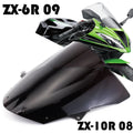 Kawasaki motorcycle replacement windscreen in smoke blue tint for ZX-6R and ZX-10R models