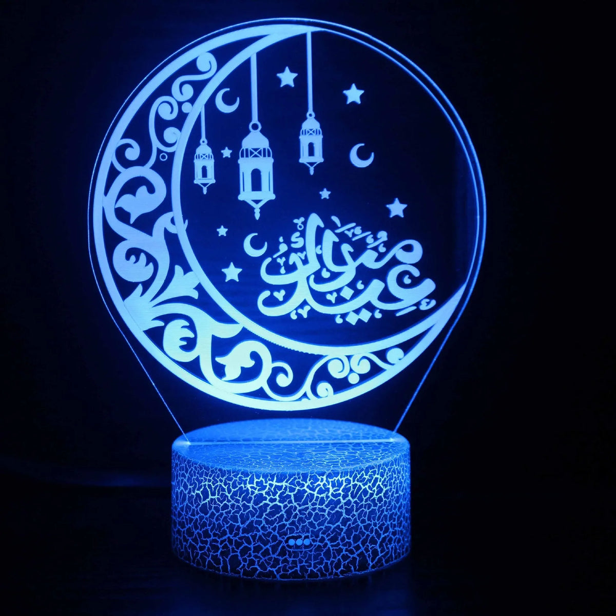 3D cartoon style LED night lamp with black touch base and remote control