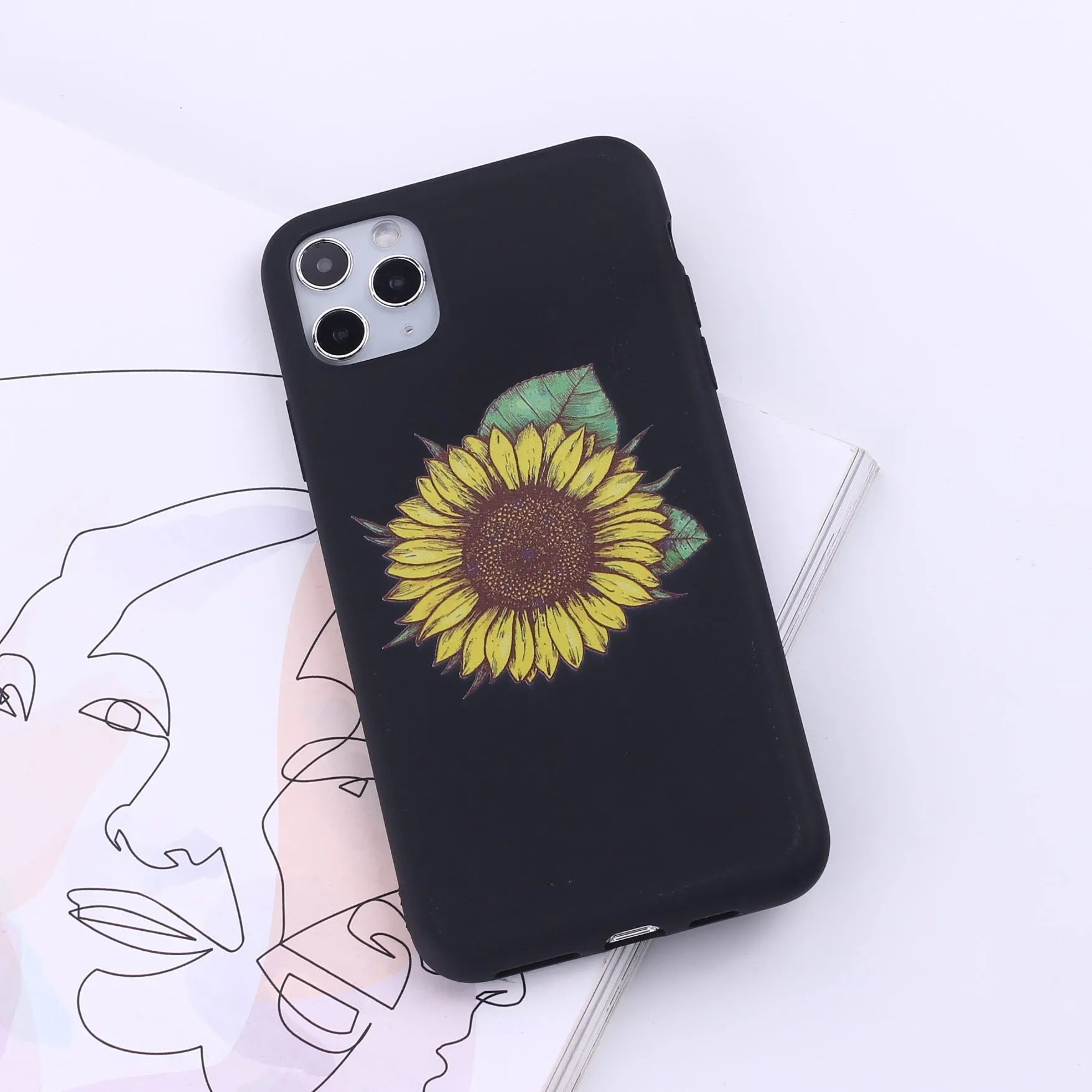 A multi-colour TPU mobile phone back cover case for Apple iPhone models on a plain background.