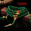 Brazilian natural green agate multi-circle bracelet for men and women on a wrist