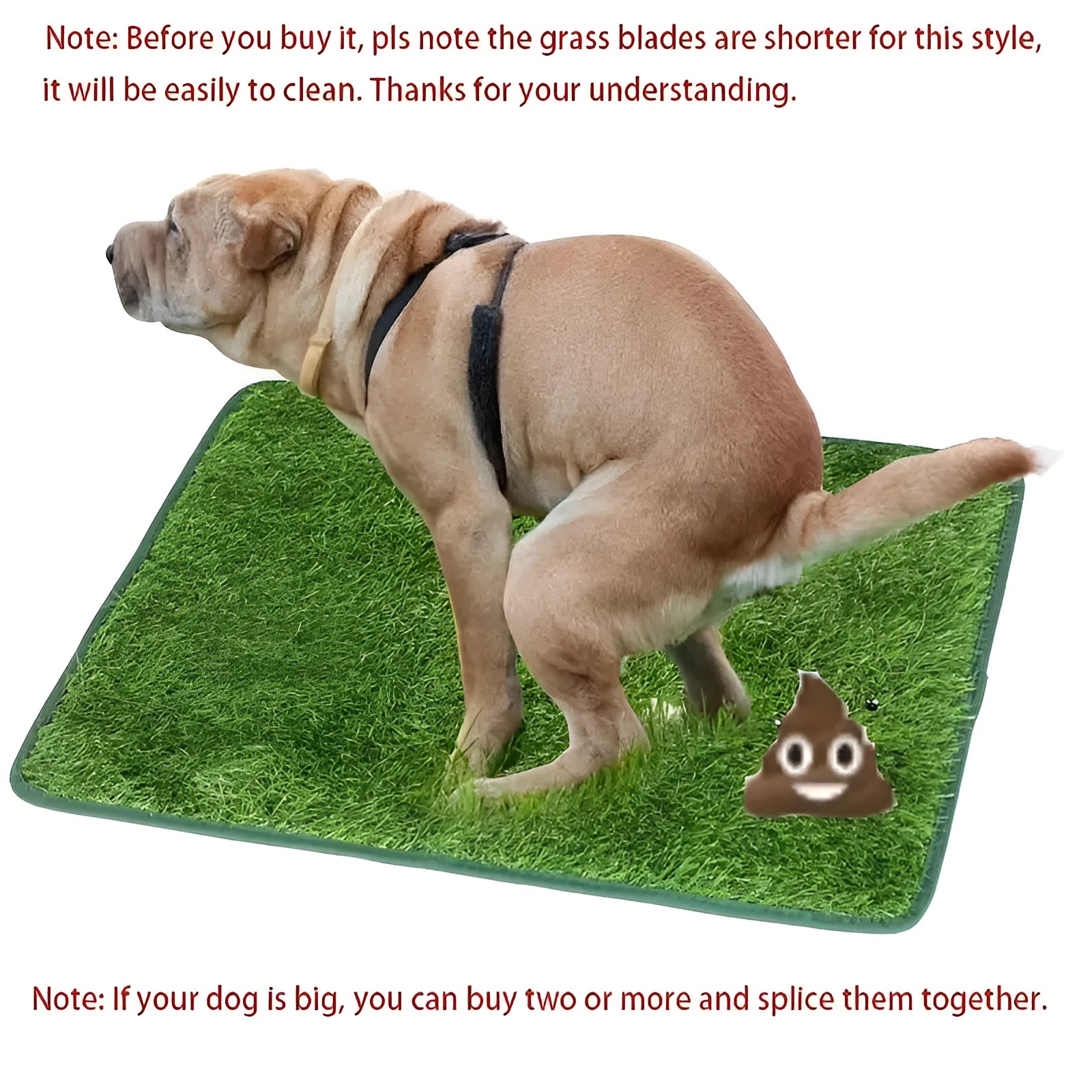 Green artificial grass dog toilet training mat showing realistic turf texture for pet familiarity