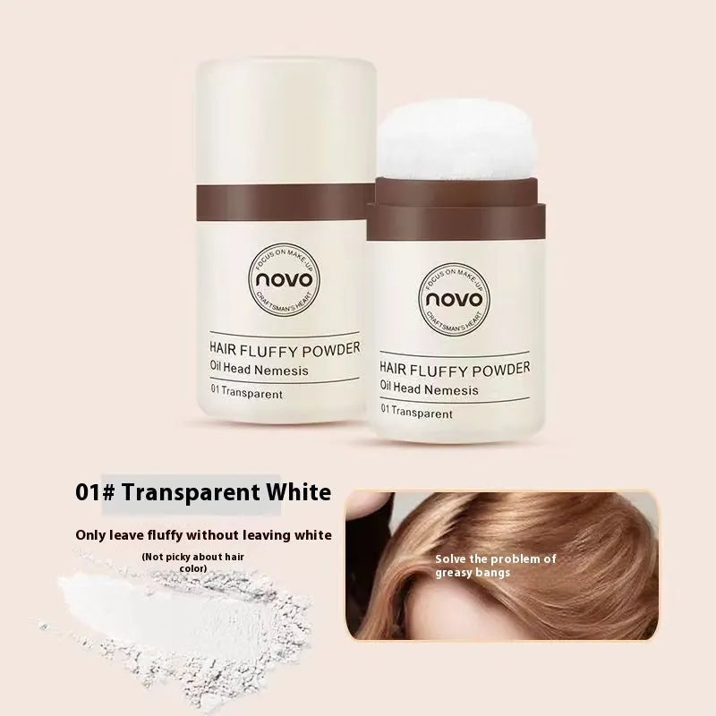 Veejaga mattifying oil control booster powder in a compact for face and bangs hairline application.