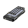 Military-grade portable power bank in black, green, or orange with 10000mAh or 20000mAh capacity