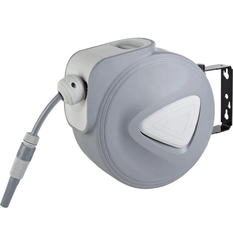 Automatic retractable hose reel with 10m PVC water pipe on water drum bobbin winder for car wash and garden watering