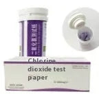Chlorine dioxide test paper bottle with 50 pieces for 0-1000mg/L wastewater concentration detection
