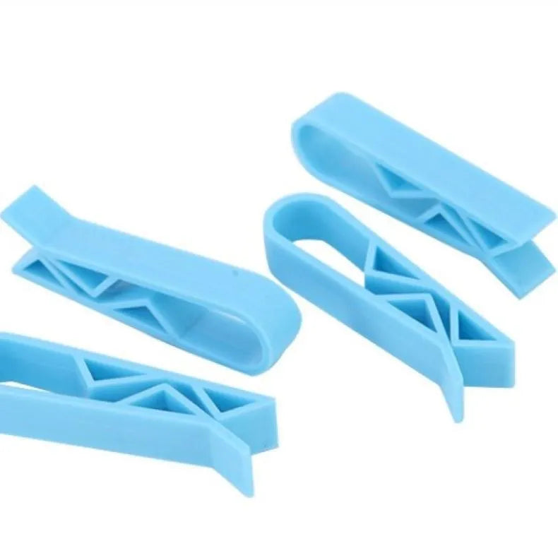 PP plastic non-slip clip for securing rubbish bags to the side of a bin.