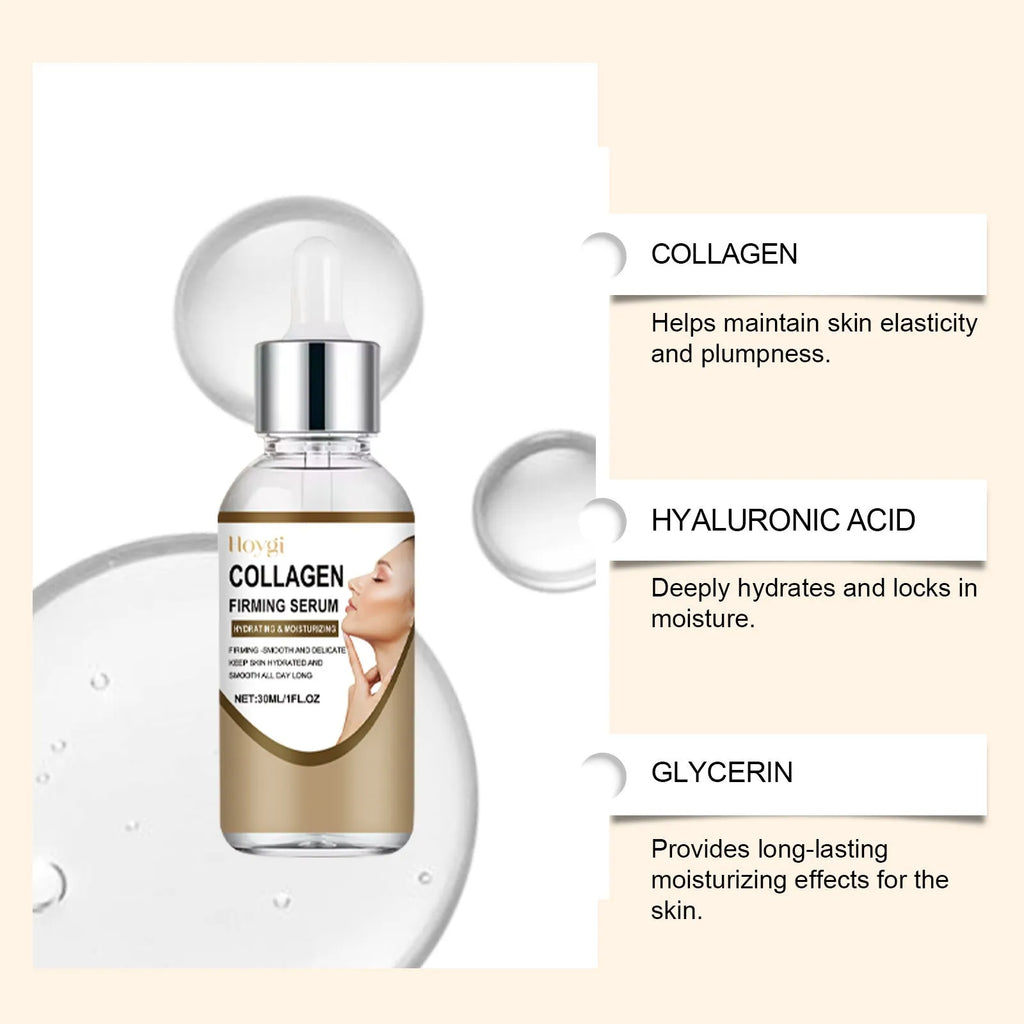 30ml collagen firming care solution bottle with hyaluronic acid for facial skincare