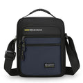 Men's solid colour nylon crossbody bag with adjustable shoulder strap in urban simplicity style.