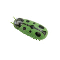 Electric toothbrush worm cat teaser toy showing 4.5 cm plastic body in ladybug style with red and black colouring