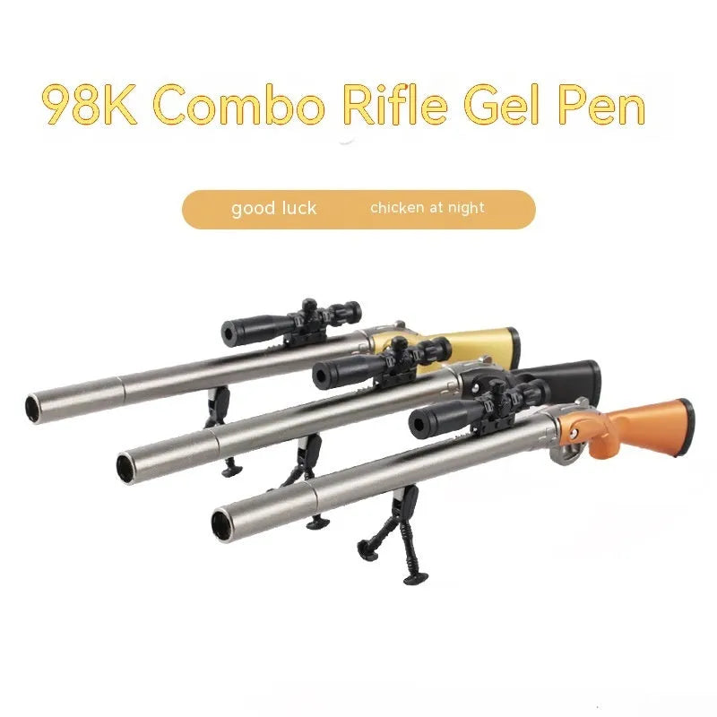 Eating Chicken 98K Sniper Rifle creative gel pen with plastic construction and 0.5mm ballpoint