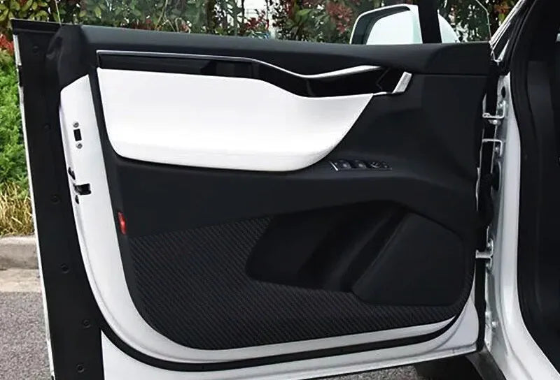 Carbon fibre protective film for Tesla Model S car door control panels