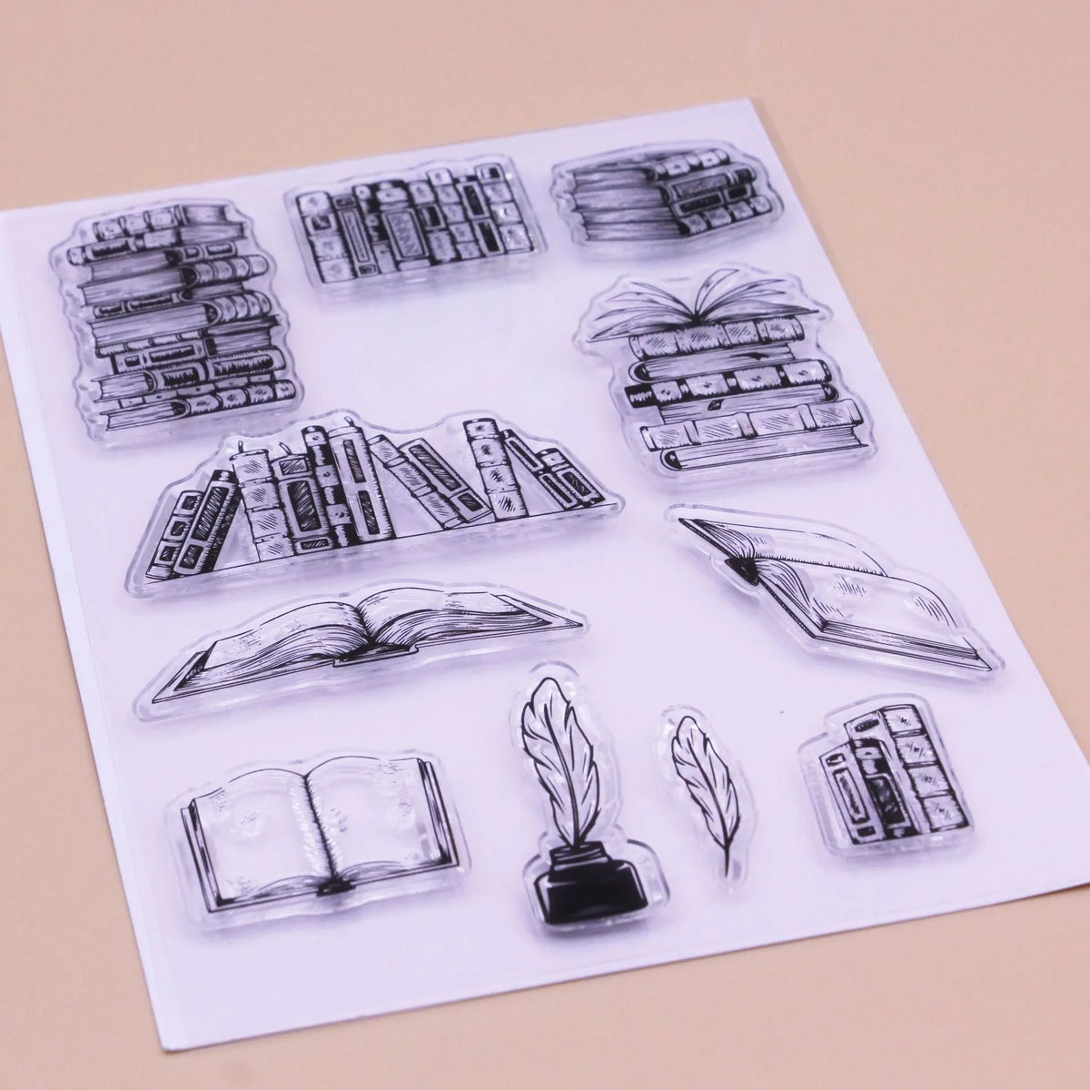 Transparent rectangular silicone stamp with a pattern, measuring 11cm by 16cm, on a white background.
