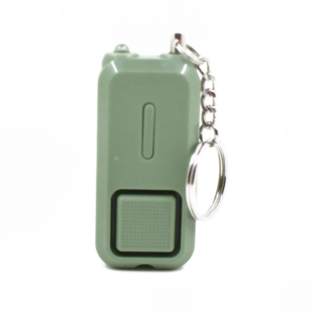 ZQ-202 compact personal security alarm in pink, black, white, yellow, or green colours.