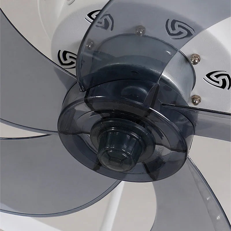 Nordic style remote control ceiling fan lamp with LED lights, 50cm diameter in gold finish