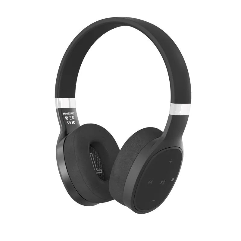 Folding wireless Bluetooth sports headset in four colour options showing compact design