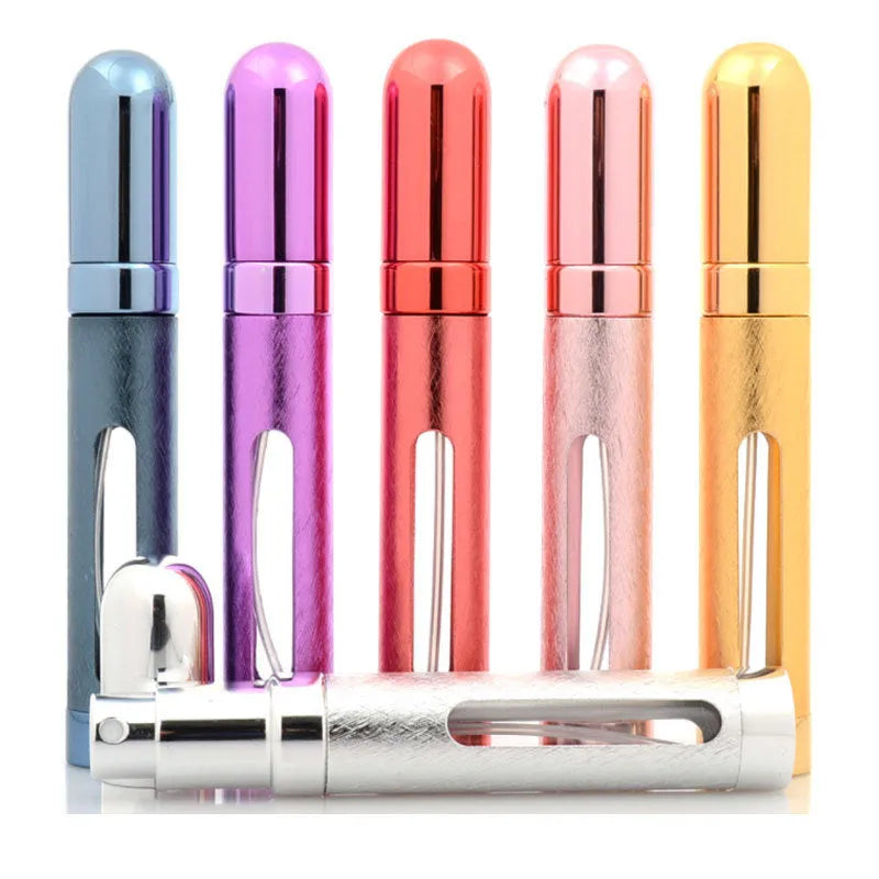 12ml aluminium portable perfume bottle with glass liner in assorted colours