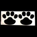 PVC car bumper sticker with hand-brushed dog footprints pattern in red, silver, gold, or black, 7cm long.