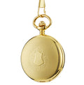 Retro hollow case automatic pocket watch with large floral dial on thick alloy strap