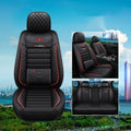 Universal leather car seat cushion with high elastic sponge filler in sports red and gem green colors