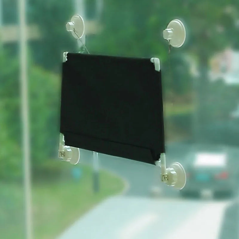 Black suction cup cat hammock in fibre tube cloth, foldable hanging cat nest for balcony window glass