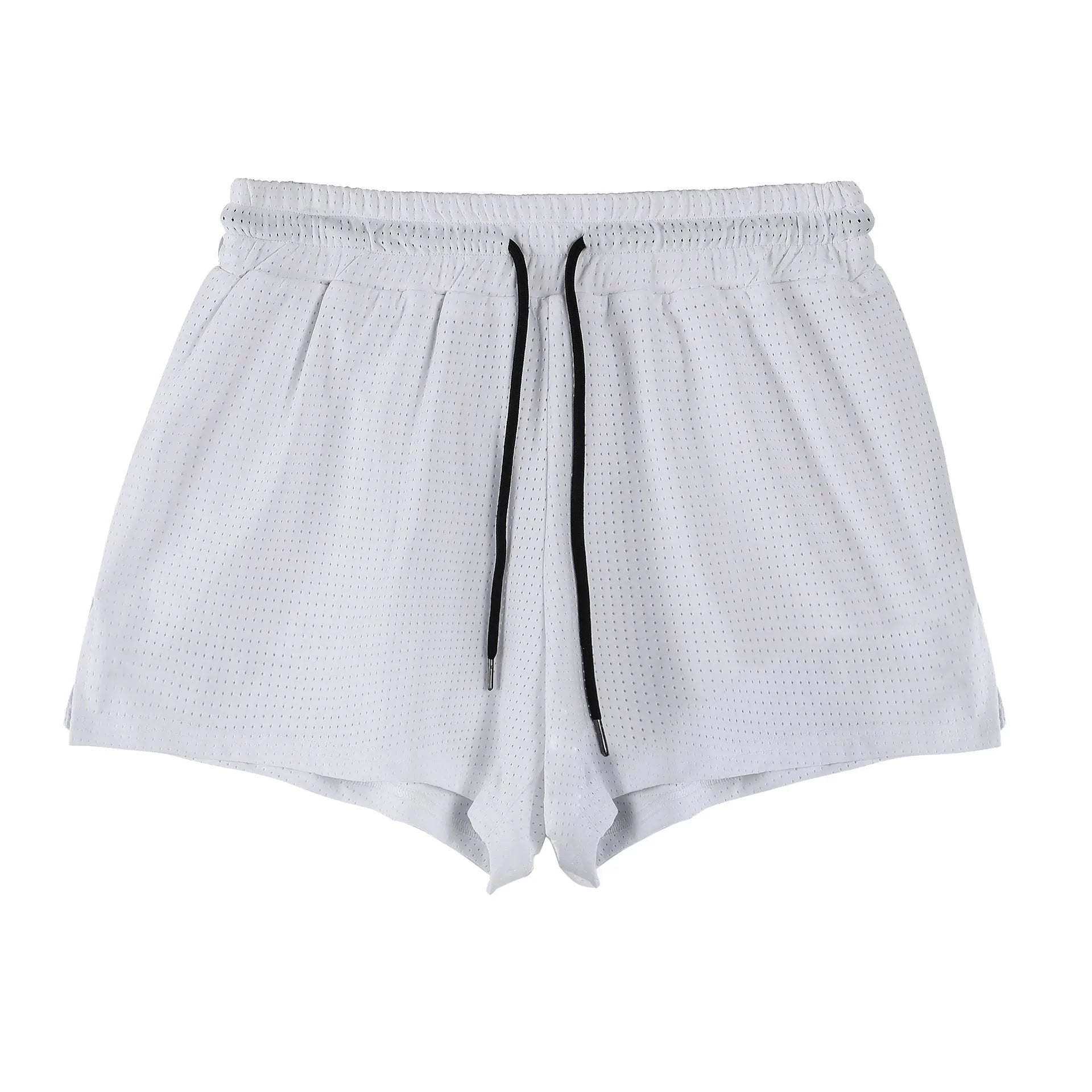 Men's quick-dry nylon summer shorts in black and white colour options
