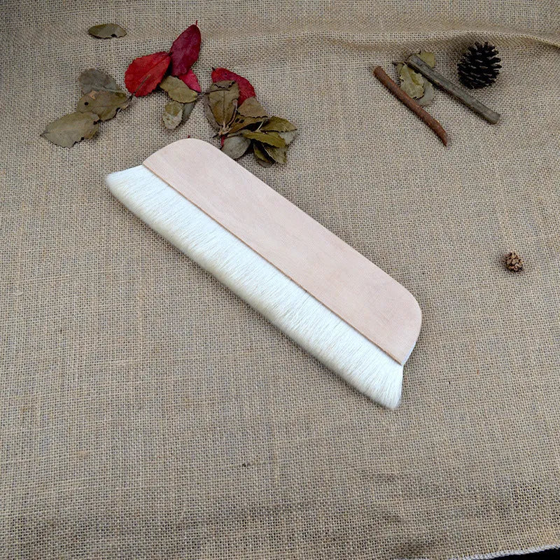 Wool art brush for mounting paste application and shading techniques in multiple sizes