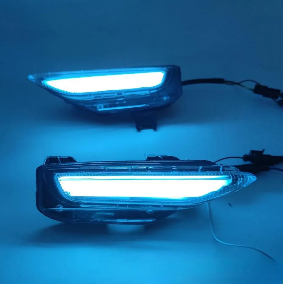Infiniti Q50 Q70 front bumper LED daytime running and fog light replacement kit with ABS housing