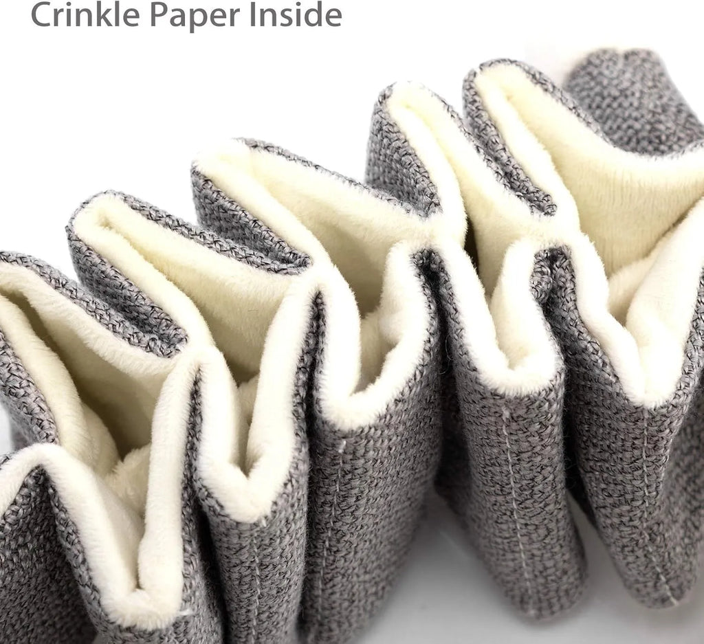 Grey koala-shaped dog toy measuring 30cm long with plush fabric and durable cloth construction.