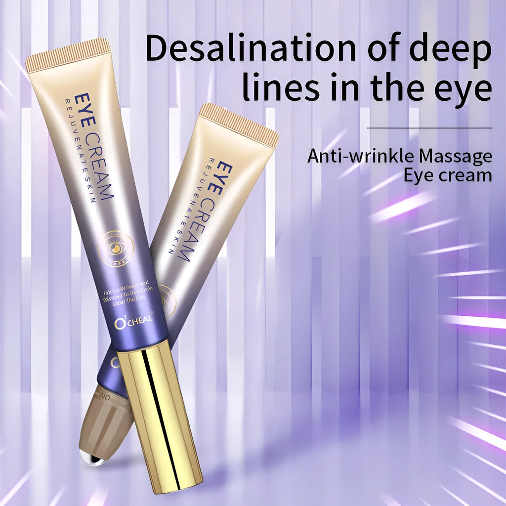 Ball eye cream in packaging for dark circle treatment and concealer softening