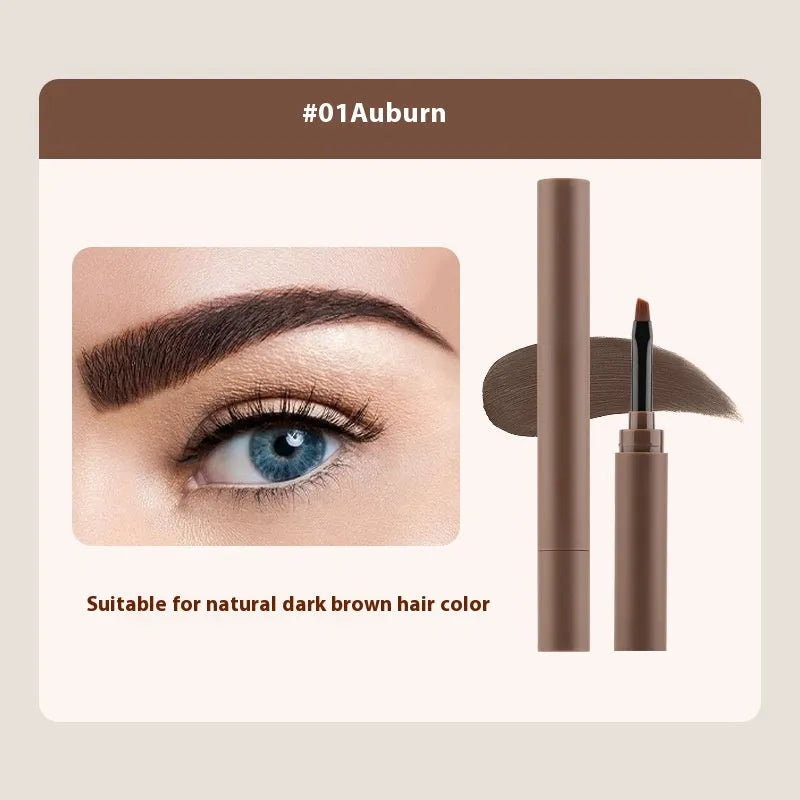 Double-headed eyebrow cream with pencil and powder ends in a choice of five natural shades