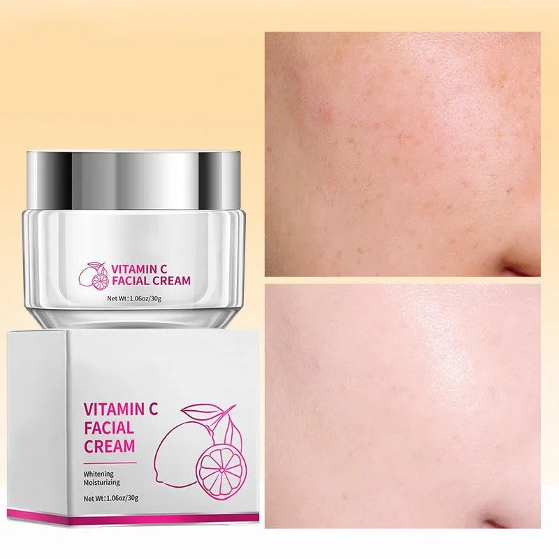 30g Vitamin C face cream jar measuring 6x6x5.2cm for universal skin care