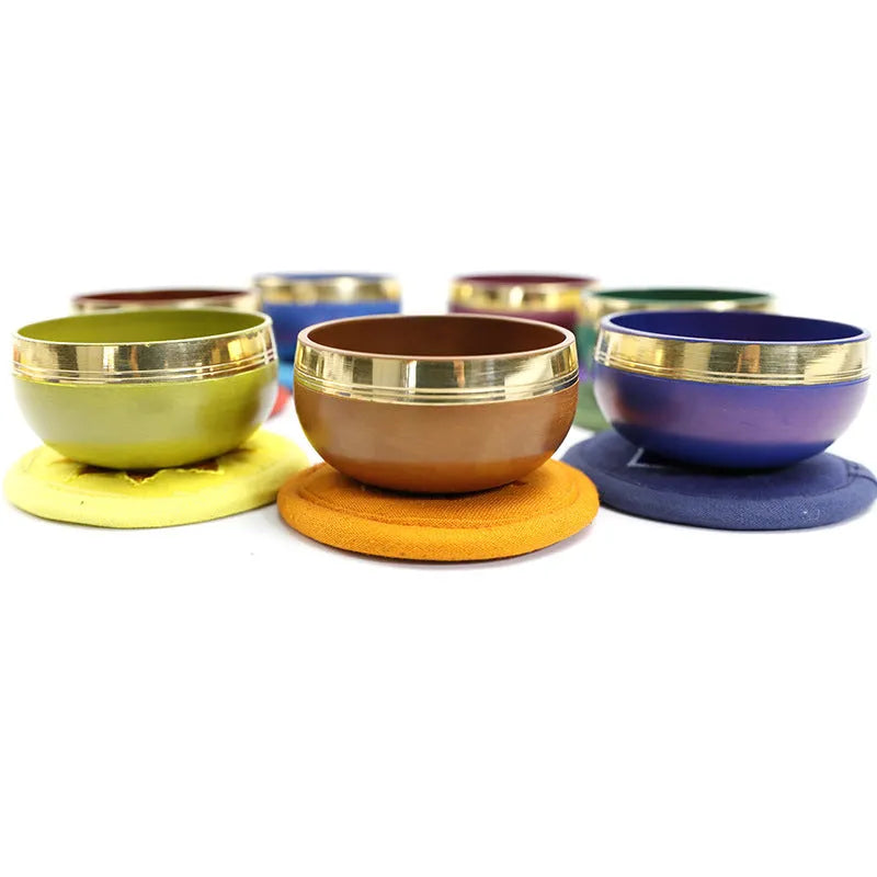 8cm handmade Himalaya singing bowl in colourful options for yoga meditation percussion instrument