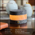 Orange volcanic rock USB night light with essential oil diffuser measuring 9cm by 7.5cm
