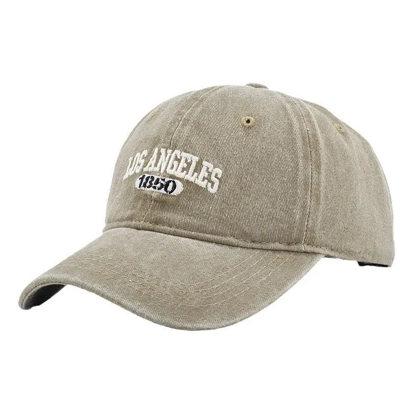 Acrylic personalised distressed letters embroidered peaked cap with conical retro crown